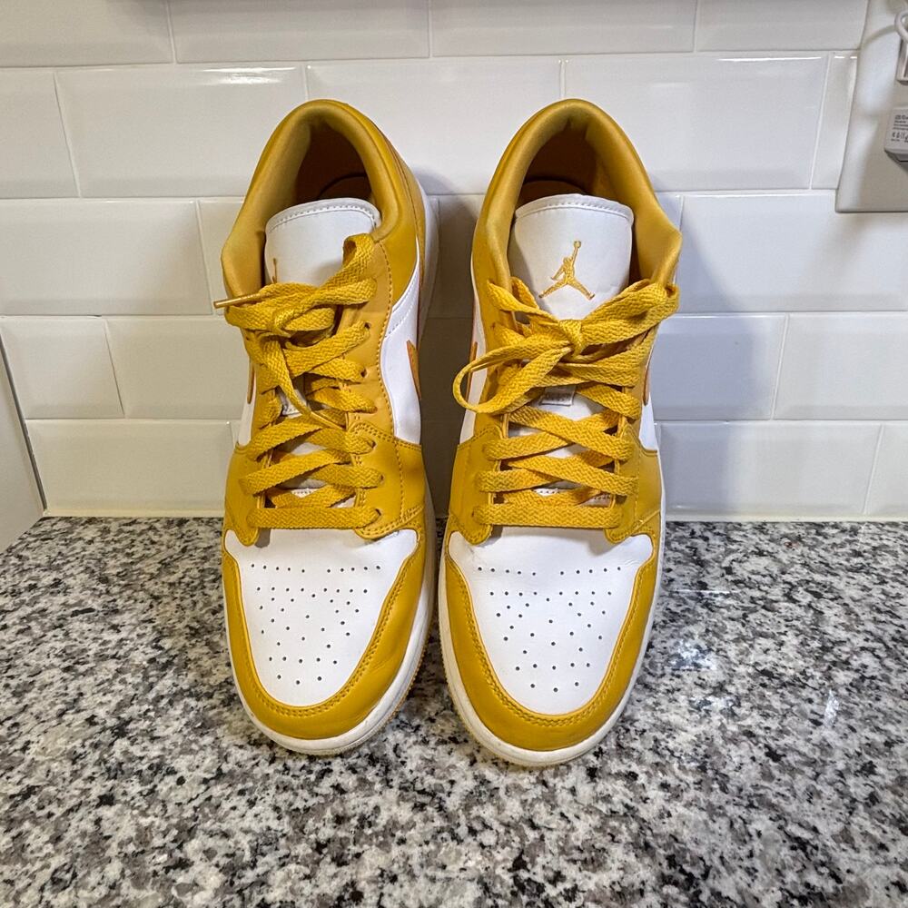Nike Air Jordan 1 Low Pollen Yellow White Men’s Size 13 - Picture 3 of 11
